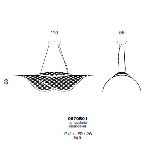 Подвесной светильник Beby Group Arabian horse 0670B01 Satin Chrome SW Blu Violet Подвесной светильник Beby Group Arabian horse 0670B01 Satin Chrome SW Blu Violet