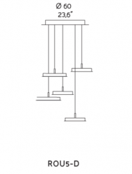 Подвесной светильник Sylcom Lulù ROU5-D