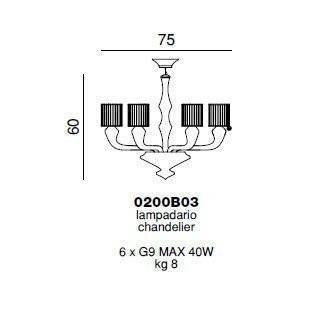 Люстра Beby Group Silver night 0200B03 Chrome Silver Cortina White