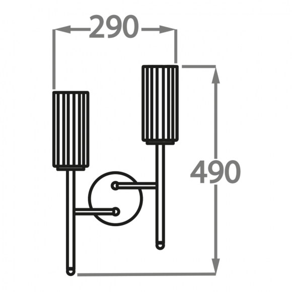 Настенный светильник Bella Figura Murano WL628-2
