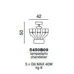 Люстра Beby Group Diadema 5450B09 Gold Orange Sicily