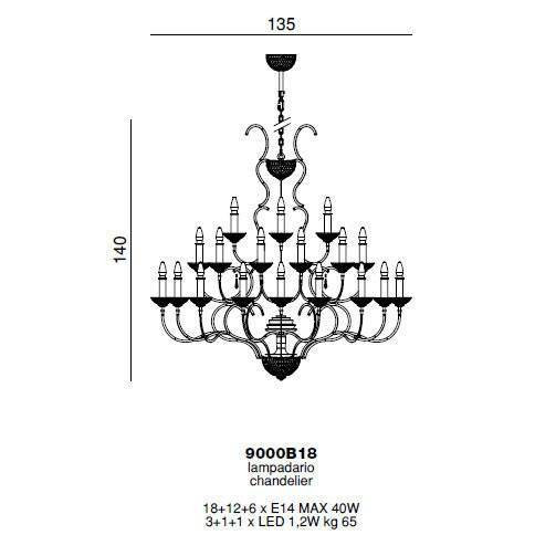 Люстра Beby Group Queen of Roses 9000B18 Chrome SW Bluino Люстра Beby Group Queen of Roses 9000B18 Chrome SW Bluino