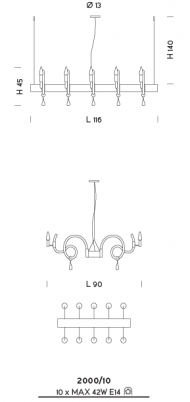 Подвесной светильник Sylkom Street 2000/10