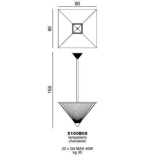 Подвесной светильник Beby Group Outdoor 5100B09 Chrome Transparent