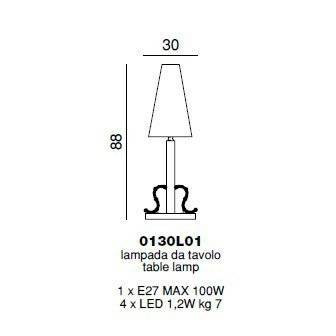 Настольная лампа Beby Beby Rose 0130L01 Chrome F 4021 SW Blu Violet Настольная лампа Beby Beby Rose 0130L01 Chrome F 4021 SW Blu Violet