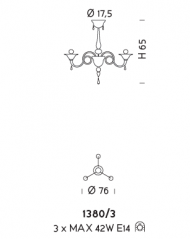 Подвесная люстра Sylcom Dolfin 1380/3
