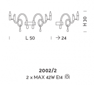 Настенный светильник Sylkom Street 2002/2 Настенный светильник Sylkom Street 2002/2