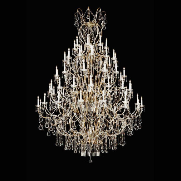 Люстра Beby Group Old style 3301/70+1 Satin gold CUT CRYSTAL