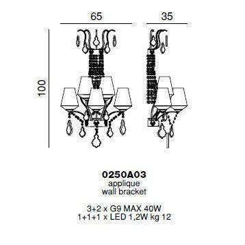 Бра Beby Group Charming beauty 0250A03 Gold White White gold leaf Бра Beby Group Charming beauty 0250A03 Gold White White gold leaf