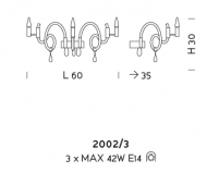 Настенный светильник Sylkom Street 2002/3 Настенный светильник Sylkom Street 2002/3