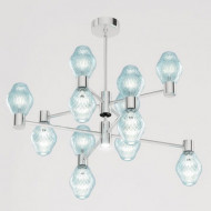 Потолочная люстра Beby Group Peonia 7701B04 Chrome Turquoise Capri