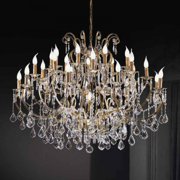 Люстра Beby Group Old style 3336/27+1 Bronze brushed CUT CRYSTAL