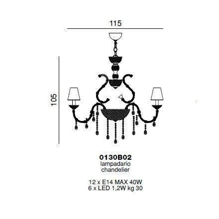 Люстра Beby Golden Rose 0130B02 Light gold Swarovski Plaque