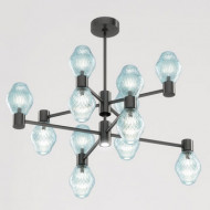 Потолочная люстра Beby Group Peonia 7701B04 Satin Black Turquoise Capri