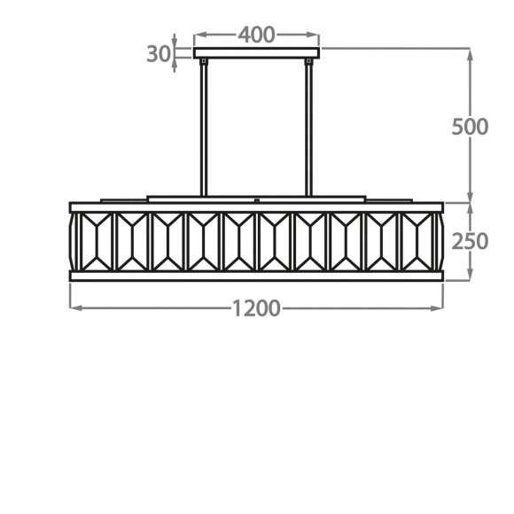 Люстра на штанге Bella Figura Mayfair CL550-RECT