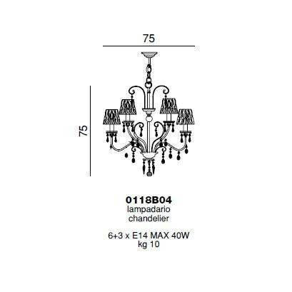 Люстра Beby Violet 0118B04 Chrome 058 SW Bluino