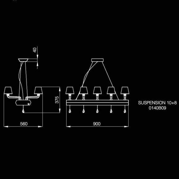 Люстра Beby Platinum 0140B09 Chrome SW Silver Night Люстра Beby Platinum 0140B09 Chrome SW Silver Night