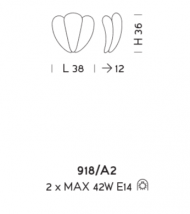 Настенный светильник Sylkom Bembo 918/A2 Настенный светильник Sylkom Bembo 918/A2