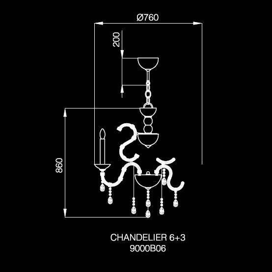 Люстра Beby Queen of Roses 9000B06 Chrome Swarovski Plaque Люстра Beby Queen of Roses 9000B06 Chrome Swarovski Plaque