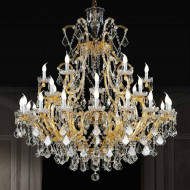 Люстра Beby Group Novecento 907/18+12 Light gold CUT CRYSTAL