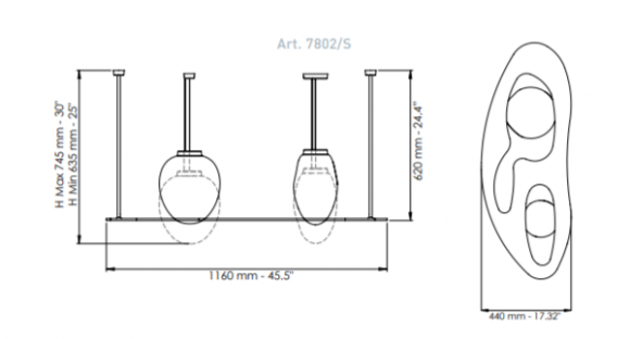 Подвесная люстра Patrizia Volpato Stone 7802/S