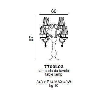 Настольная лампа Beby La Femme 7700L03 Chrome Silver Cortina 595 Swarovski Almond Настольная лампа Beby La Femme 7700L03 Chrome Silver Cortina 595 Swarovski Almond