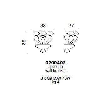 Бра Beby Group Silver night 0200A02 Chrome Silver Grey