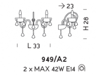 Настенный светильник Sylkom Dandolo 949/A2 Настенный светильник Sylkom Dandolo 949/A2