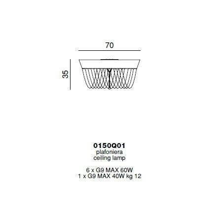 Потолочный светильник Beby Velvet 0150Q01 Chrome Cut Almond Потолочный светильник Beby Velvet 0150Q01 Chrome Cut Almond