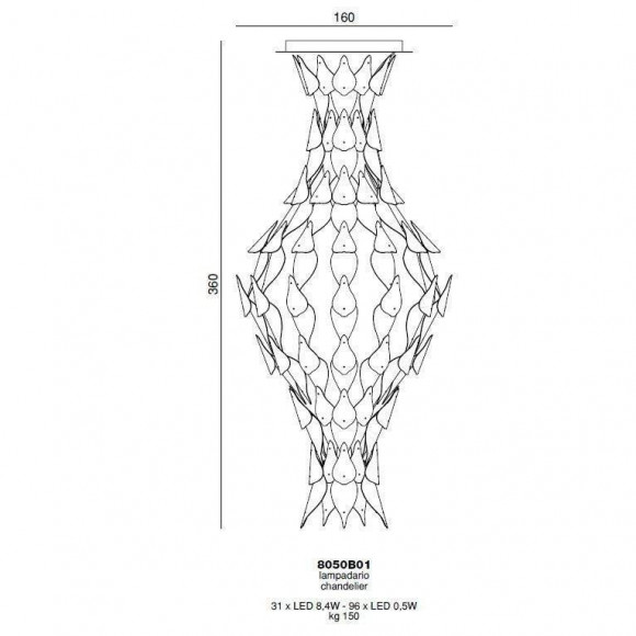 Потолочный светильник Beby Group Hyride 8050B01 Light gold Sapphire