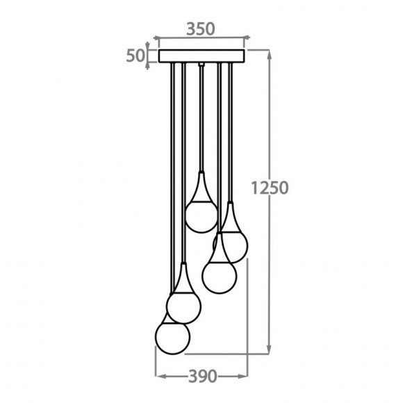 Подвесной светильник Bella Figura Vega CL808-5 Подвесной светильник Bella Figura Vega CL808-5