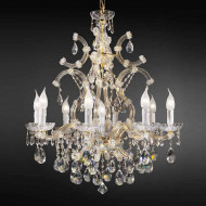 Люстра Beby Group Novecento 745/8+1 Light gold CUT CRYSTAL