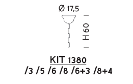 Подвесной светильник Sylkom Dolfin KIT 1380 /3 /5 /6 /8 /6+3 /8+4