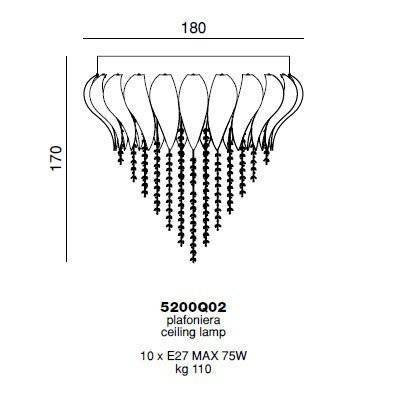 Потолочный светильник Beby Group Bouquet 5200Q02 Chrome White Charmante Acquamarine Потолочный светильник Beby Group Bouquet 5200Q02 Chrome White Charmante Acquamarine