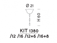 Подвесной светильник Sylcom Dolfin KIT 1380 /12 /16 /12+6 /16+8
