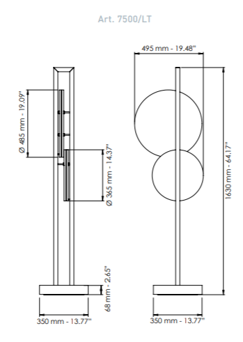 Торшер Patrizia Volpato Luna Nuova 7500/LT Торшер Patrizia Volpato Luna Nuova 7500/LT