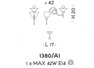 Настенный светильник Sylcom Dolfin 1380/A1