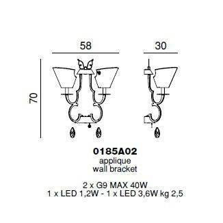 Бра Beby Group Epoque 0185A02 Satin gold 024 Gold leaf Бра Beby Group Epoque 0185A02 Satin gold 024 Gold leaf