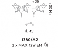 Настенный светильник Sylcom Dolfin 1380/A2