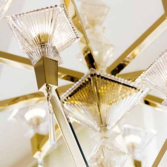 Люстра Beby Group Crystal sand 5100B13 Gold