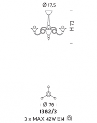 Подвесная люстра Sylcom Dolfin 1382/3